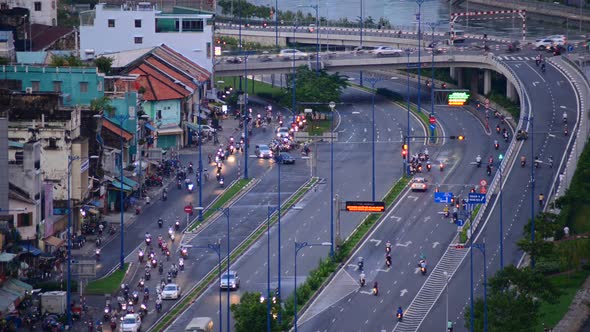 Traffic On Busy Street In Downtown Ho Chi Minh City Vietnam 1