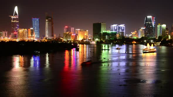 Scenic Ho Chi Minh City (Saigon) Skyline At Night - Vietnam 12