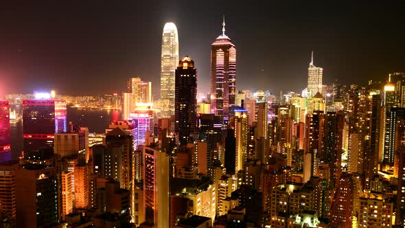 Hong Kong Skyline And Victoria Harbour At Night - Hong Kong China 2