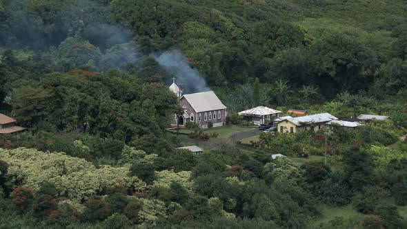 Tropical Village & Church 1
