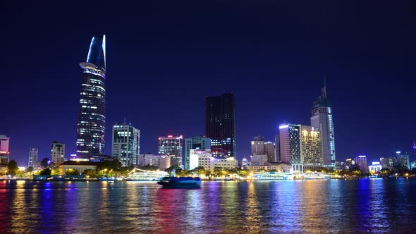 Scenic Ho Chi Minh City (Saigon) Skyline At Night - Vietnam 24