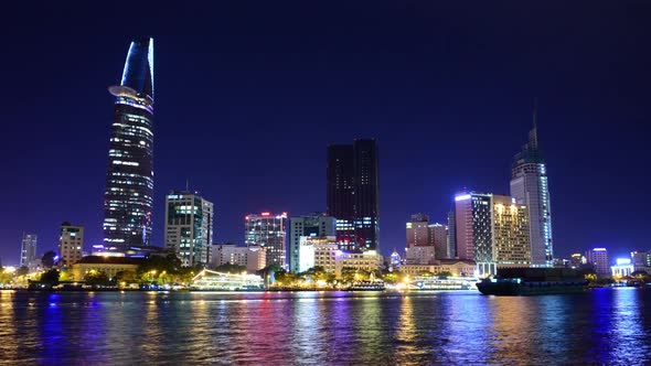 Scenic Ho Chi Minh City (Saigon) Skyline At Night - Vietnam 25