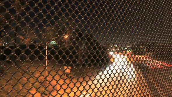 Traffic Through Wire Fence