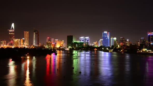 Scenic Ho Chi Minh City (Saigon) Skyline At Night - Vietnam 4