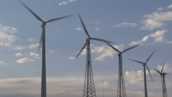 Power Windmills In The California Desert At Sunset 2