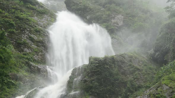 Raging Waterfall During Rainstorm - Sapa Vietnam 10