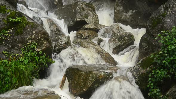 Raging Waterfall During Rainstorm - Sapa Vietnam 2