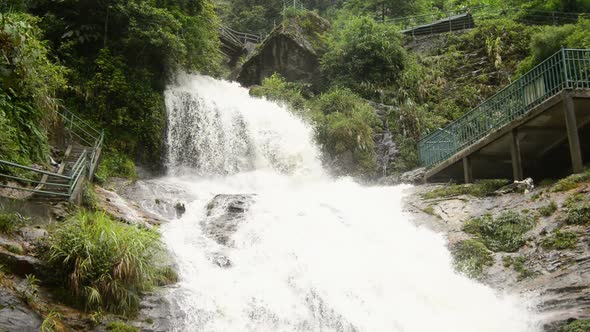 Raging Waterfall During Rainstorm - Sapa Vietnam 5