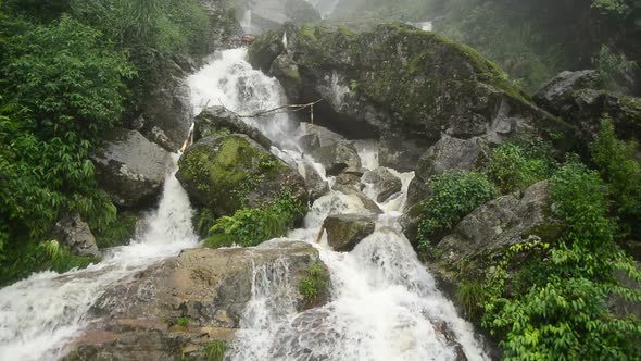 Raging Waterfall During Rainstorm - Sapa Vietnam 6