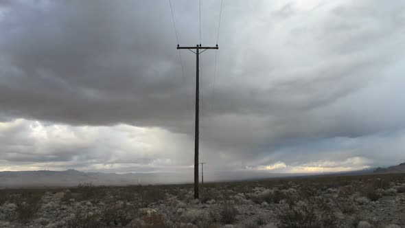 Telephone Pole In The Mojave Desert