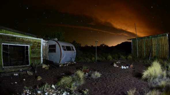 Abandon House In The Desert At Night 1