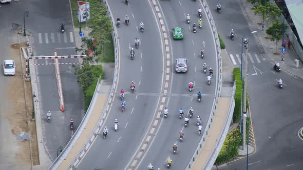 View Of City Streets From Above  - Ho Chi Minh City Vietnam 2