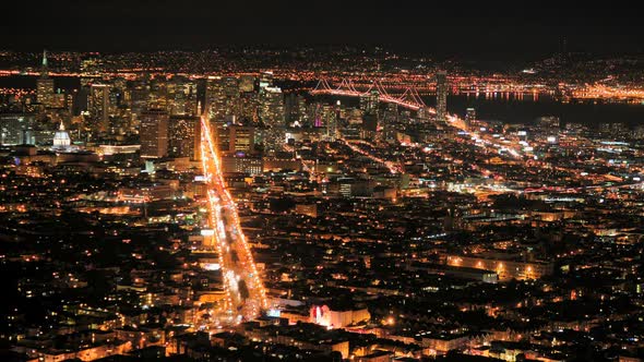 San Francisco Bay At  Night
