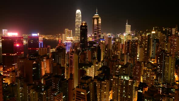 Hong Kong Skyline And Victoria Harbour At Night - Hong Kong China 1