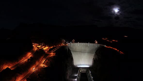 Hoover Dam At Night 
