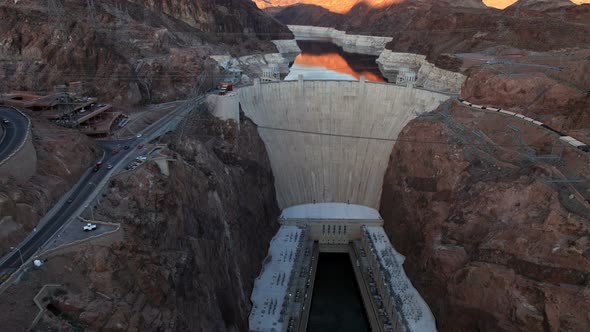 Hoover Dam At Sunset -1