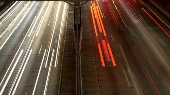 View Of Traffic On Busy Freeway In Downtown Los Angeles 1
