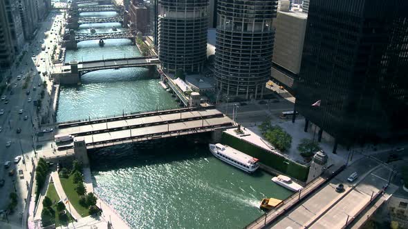 Chicago River / Downtown From Above 