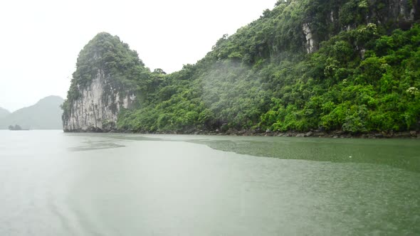 Boats Pov On A Rainy Foggy Day In Ha Long Bay Vietnam 2