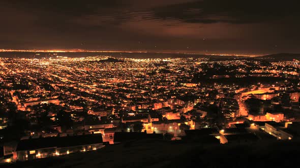 City Of San Francisco At Night From Twin Peaks - Clip 2