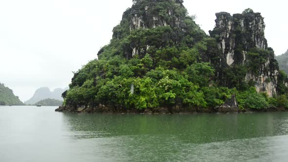 Boats Pov On A Rainy Foggy Day In Ha Long Bay Vietnam 4