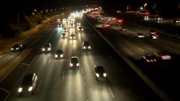 Busy Highway At Night, Los Angeles 2