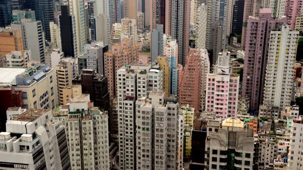 Busy Hong Kong Skyline - Hong Kong China