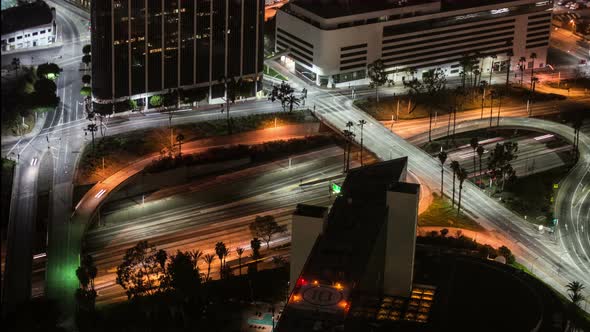 Busy Interchange From Above 