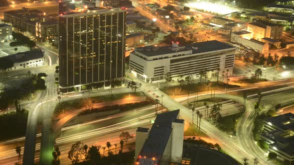 Time Lapse Of Busy Interchange From Above 2