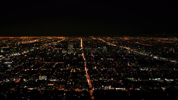 Time Lapse Of Los Angeles At Night- 4k 2