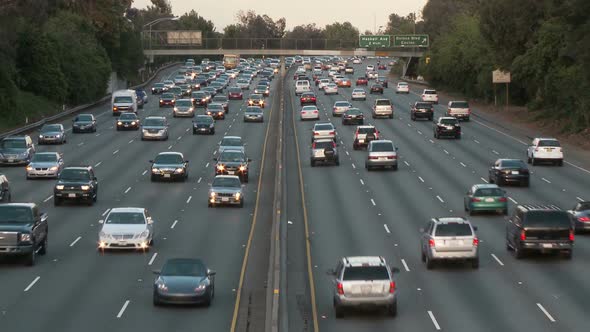 Los Angeles Freeway Traffic - Clip 10