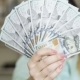 Woman With Dollars - VideoHive Item for Sale