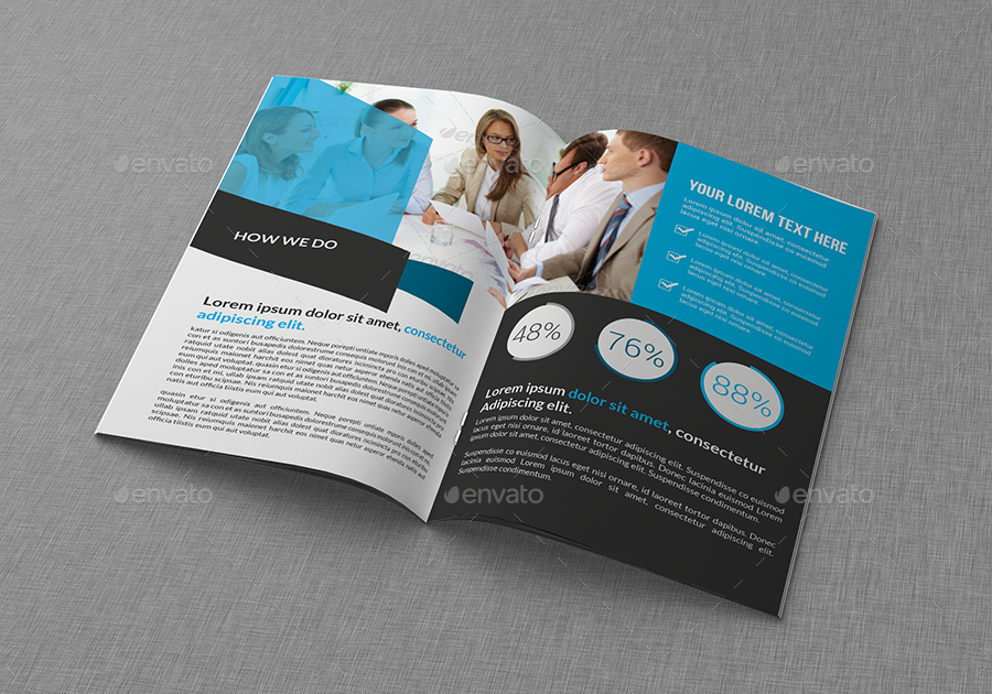 Bi-Fold Clean Business Brochure, Print Templates | GraphicRiver