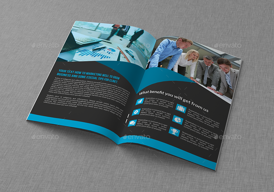 Bi-Fold Clean Business Brochure, Print Templates | GraphicRiver