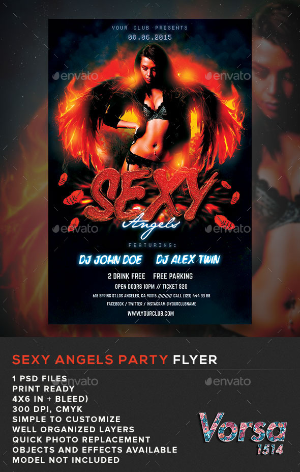 Sexy Angels Party Flyer