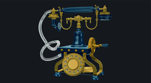 Old Model Telephone - 3Docean 11001412