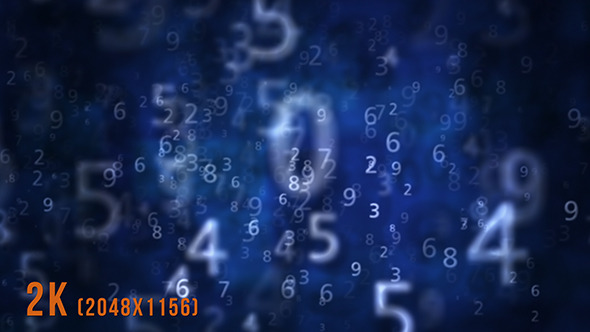 Numbers Blue Background 1