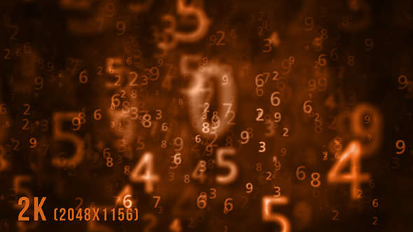 Numbers Orange Background 1