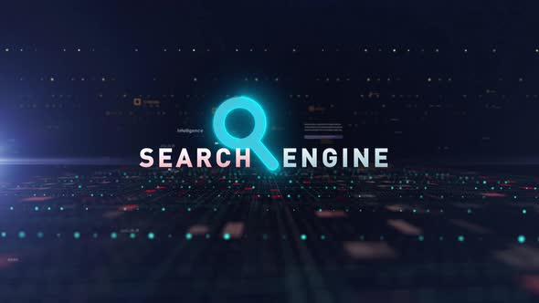 Digital Space Cyber Brain Background Word Search Engine alt