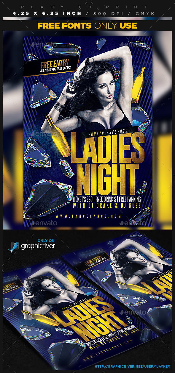 Ladies Night Party Flyer - Clubs & Parties Events