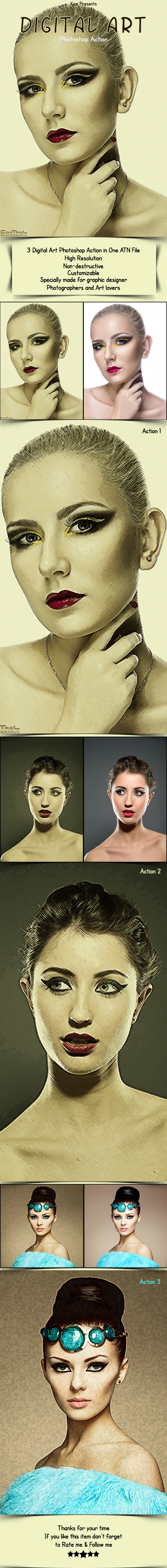 Digital Art Action - Photo Effects Actions