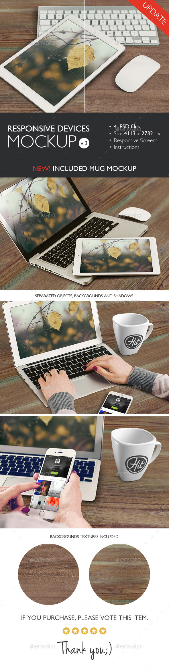 Responsive Devices Mockup v.3 - Product Mock-Ups Graphics
