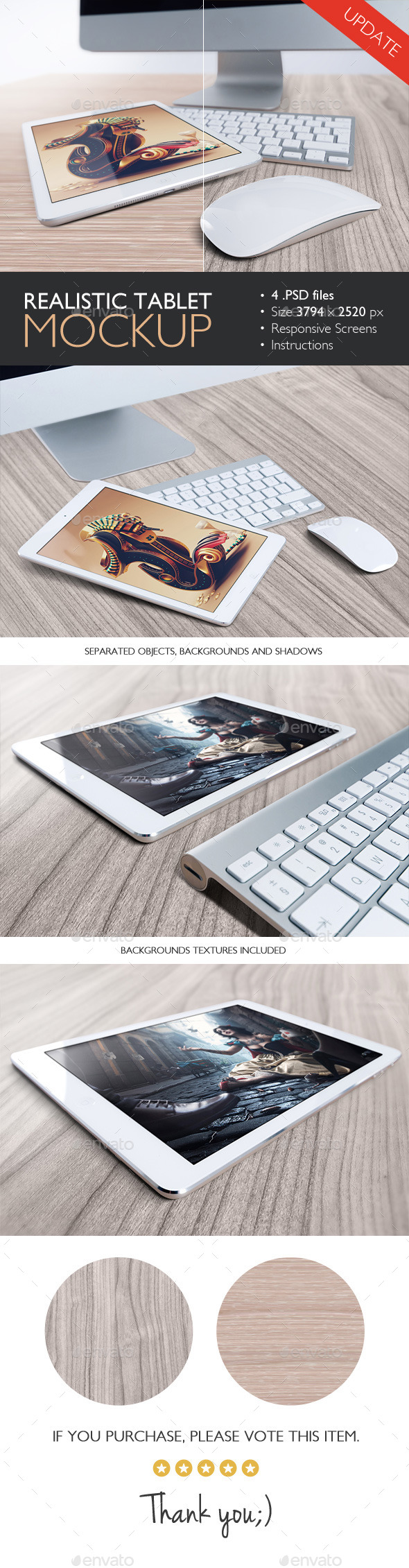 Realistic Tablet Mockup - Product Mock-Ups Graphics