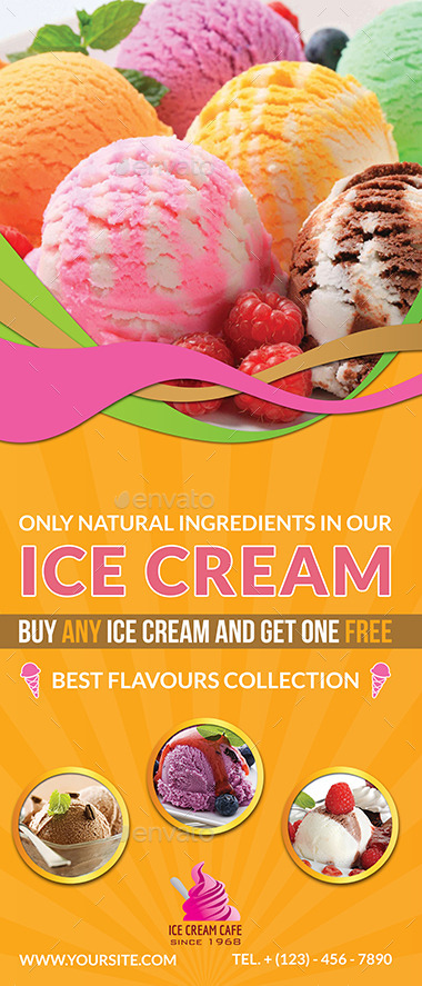 Design Banner Ice Cream | ice cream roll up signage banner template vol 3 by Design Banner Ice Cream | ice cream roll up signage banner template vol 3 by