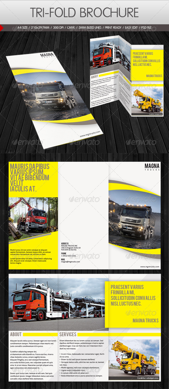 Tri-fold Brochure Template - Corporate Brochures