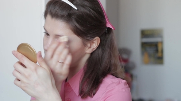 Young Girl Doing Makeup