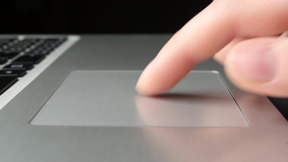 Human Hands Working on Laptop, Choose Something, Close Up, Black alt