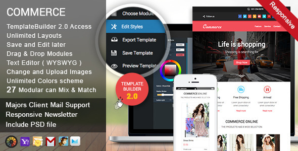Commerce Responsive Email - ThemeForest 9891535