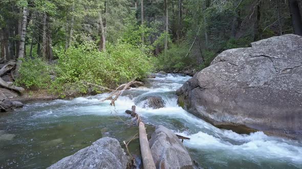 Flying through trees and over the American Fork River alt