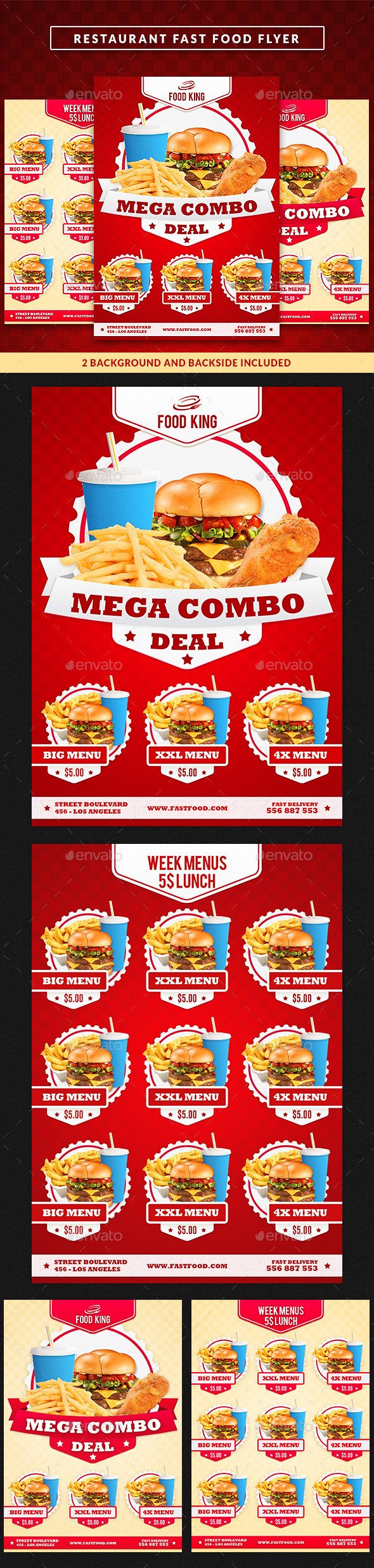 Restaurant Fast Food Menu Flyer - Restaurant Flyers